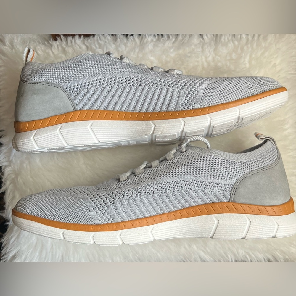 Johnston & Murphy Gray Sneakers with White and Tan Accents - Picture 4 of 10